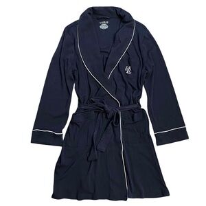 Ralph Lauren Midnight Robe with Ivory Accents